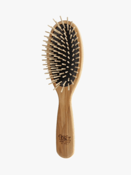 Tek Multipurpose Large Oval Brush with Short Pins on a grey background